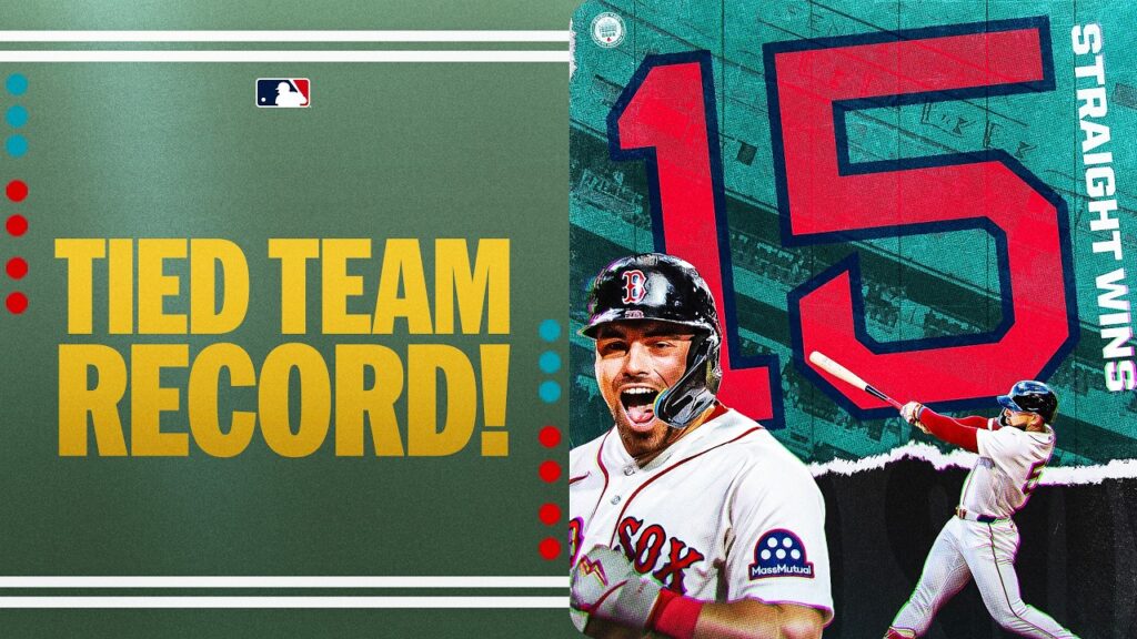 The Red Sox have tied a FRANCHISE RECORD with their 15th straight win! | MLB Highlights