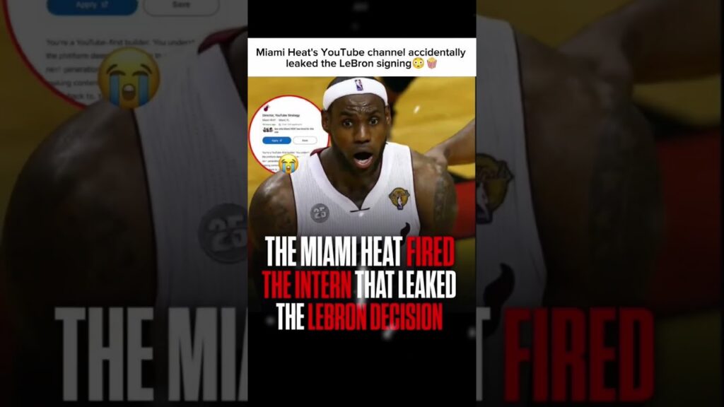 Heat’s intern leaked news about LeBron.#nba #basketball #lebronjames #usa