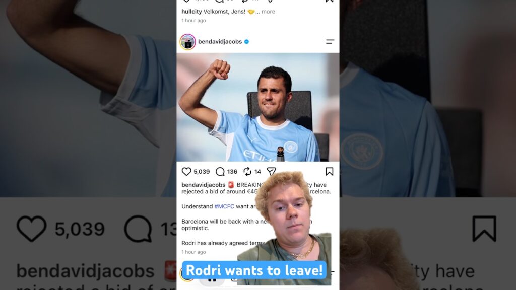 Rodri wants to leave!@mancity @skysportspremierleague #rodri #mancity #premierleague #news #transfer