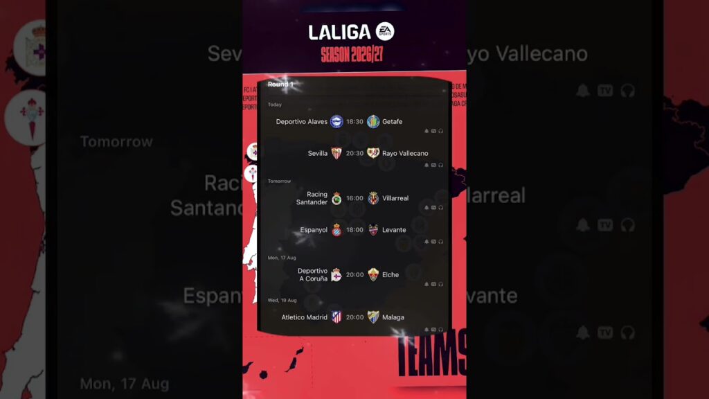 La Liga 2026/27 is HERE! Round 1 Fixtures, Kick-Off Times & Opening Weekend