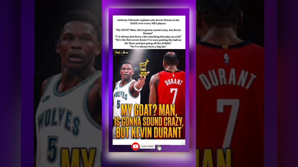 Anthony Edwards Shocks the NBA by Naming His Ultimate GOAT! #anthonyedwards #kevindurant #shorts