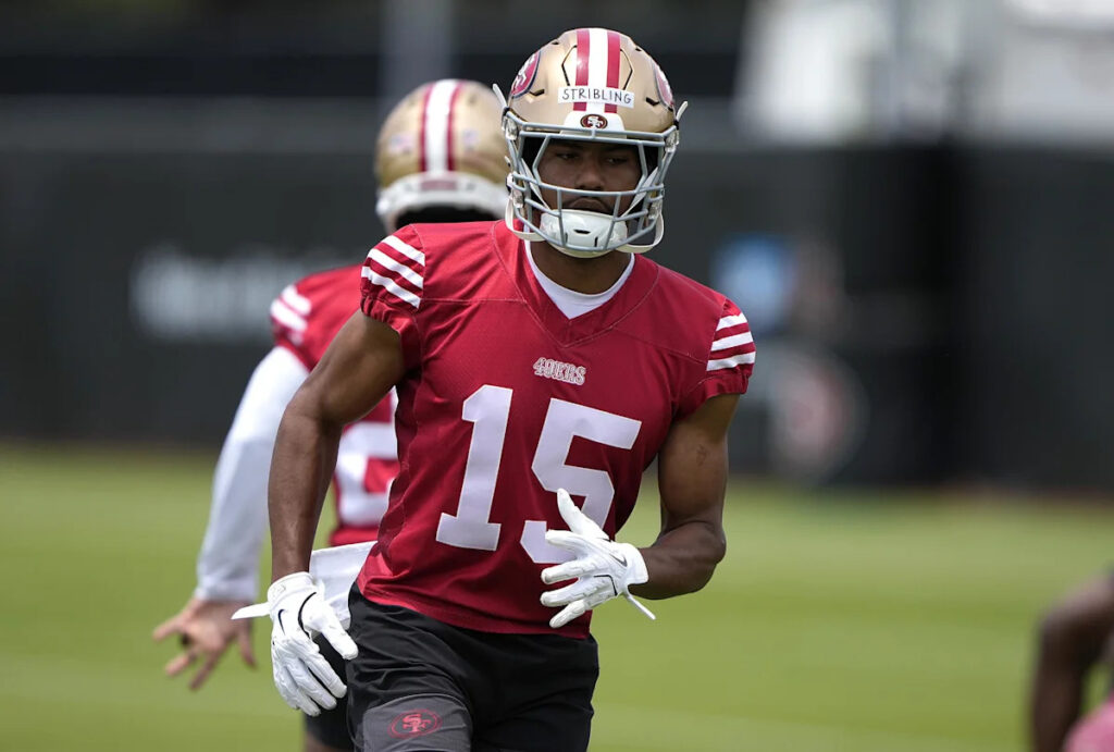 49ers’ WR De’Zhaun Stribling has hamstring tightness; Rookie pass rusher carted off