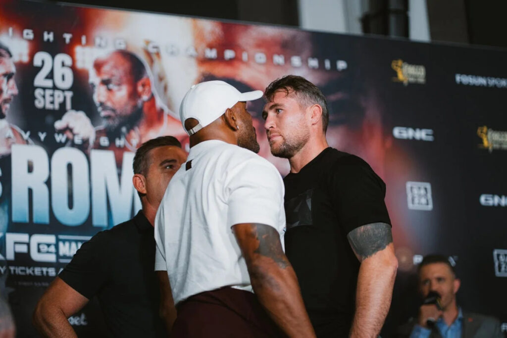 Longest face-off ever? Darren Till and Yoel Romero stare down for nearly four minutes before dream fight Longest face-off ever? Darren Till and Yoel Romero stare down for nearly four minutes before dream fight