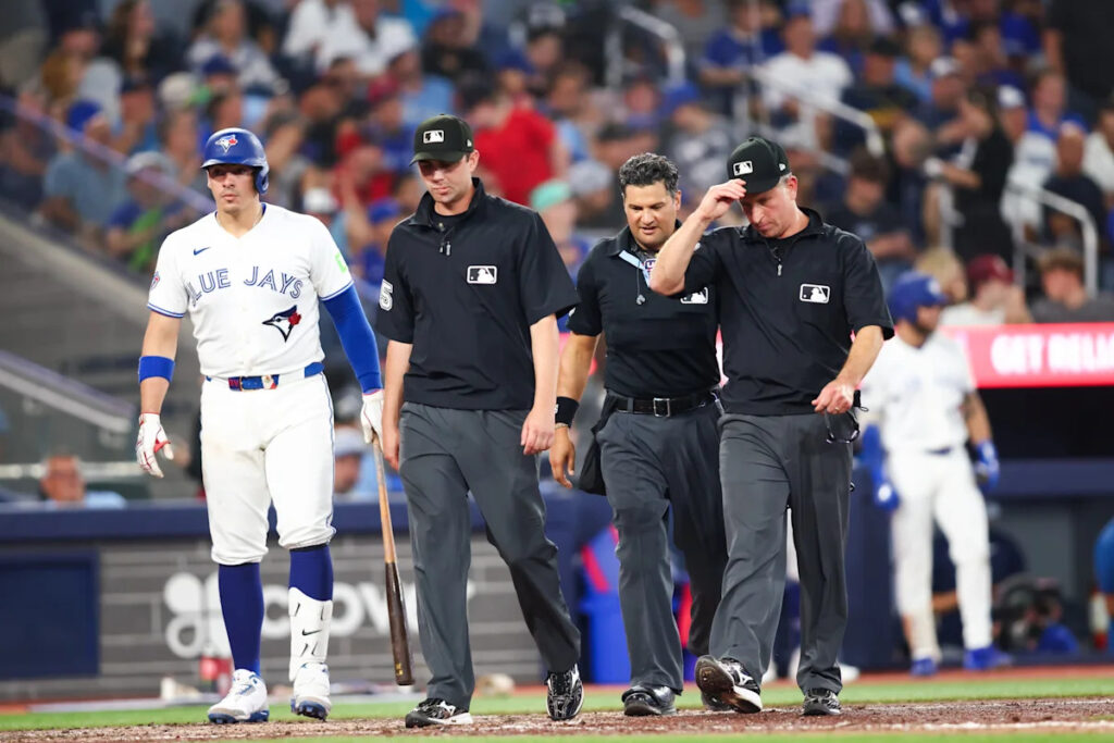 Even umpires had trouble explaining why Red Sox were awarded run on wild play vs. Blue Jays Even umpires had trouble explaining why Red Sox were awarded run on wild play vs. Blue Jays