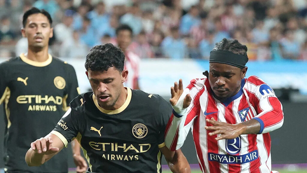 Marmoush double gives Man City lead over Atletico, Delap scores as Chelsea level