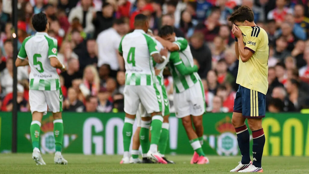 Arsenal 2-1 down against Real Betis in first half of pre-season friendly in Dublin Arsenal 2-1 down against Real Betis in first half of pre-season friendly in Dublin