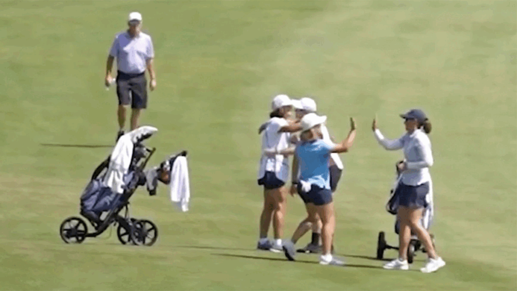 She made an albatross at her state amateur. Then she conceded one