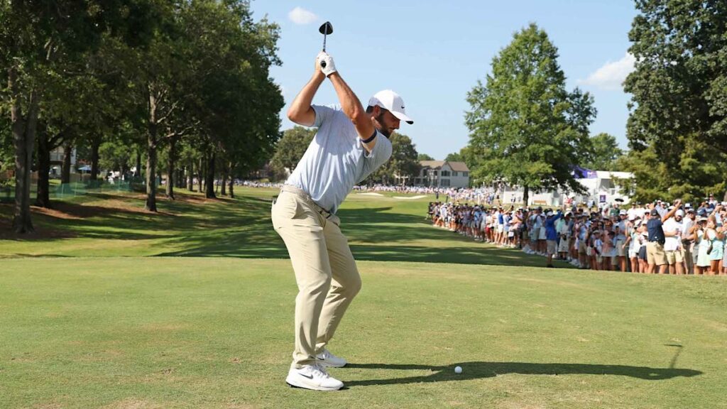 Scottie Scheffler’s athletic Nike golf shoes suit his powerful swing