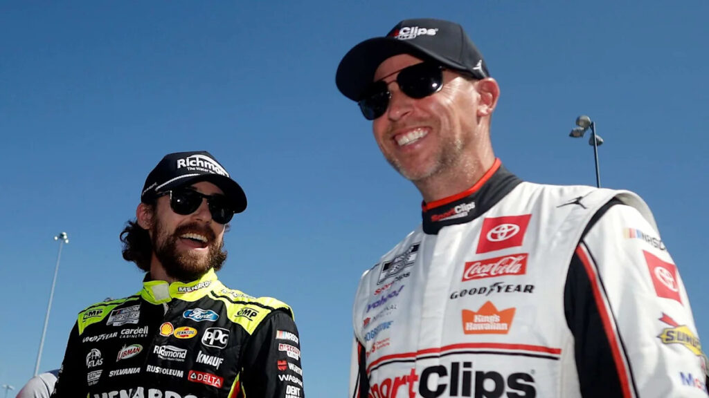 Denny Hamlin Downplays Potential Feud With Ryan Blaney Denny Hamlin Downplays Potential Feud With Ryan Blaney