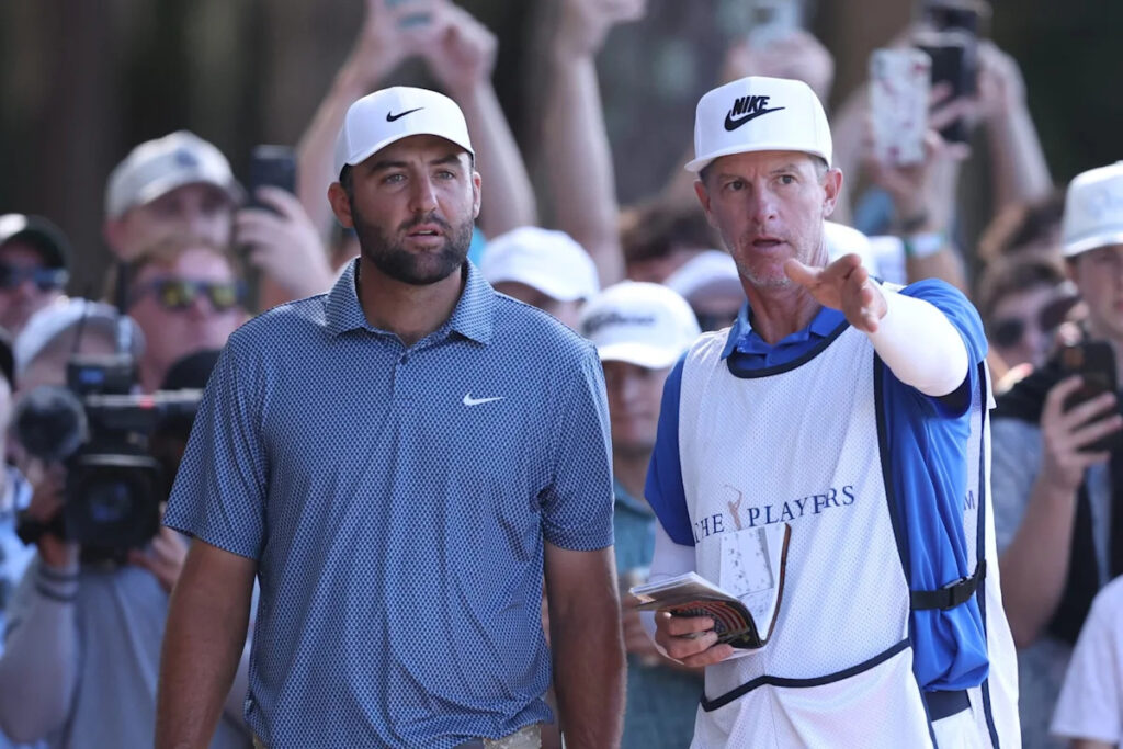 How much money Ted Scott has earned caddying for Scottie Scheffler in 2026 compared to Brooks Koepka