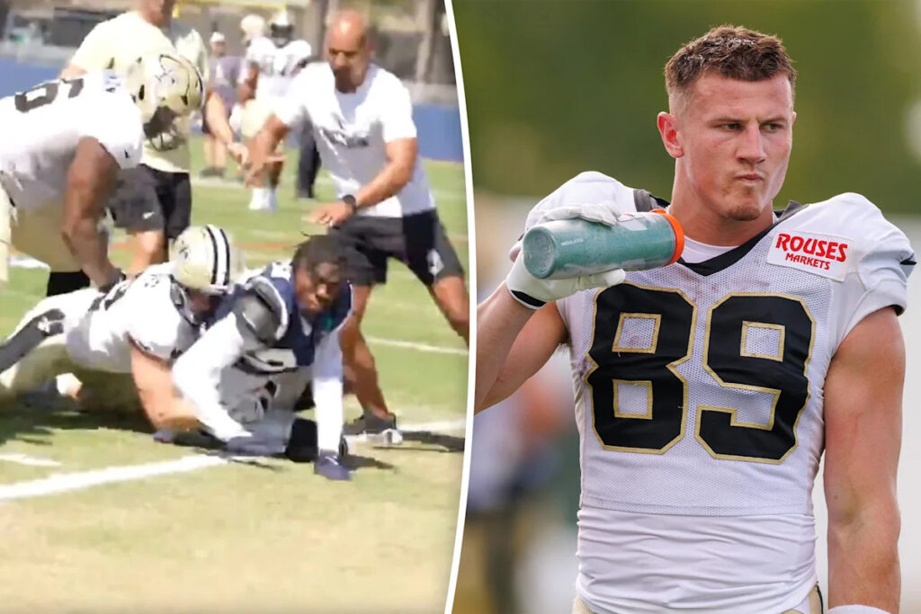 Saints-Cowboys practice descends into chaos with multiple brawls — with ex-WWE star’s son in middle of it Saints-Cowboys practice descends into chaos with multiple brawls — with ex-WWE star’s son in middle of it