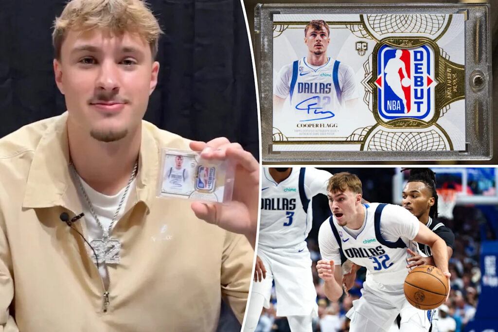 Mavericks place massive bounty to secure Cooper Flagg’s one-of-a-kind Topps NBA Debut Patch card