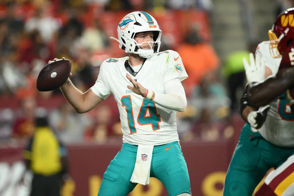 Dolphins trade former Texas star QB Quinn Ewers to Jaguars
