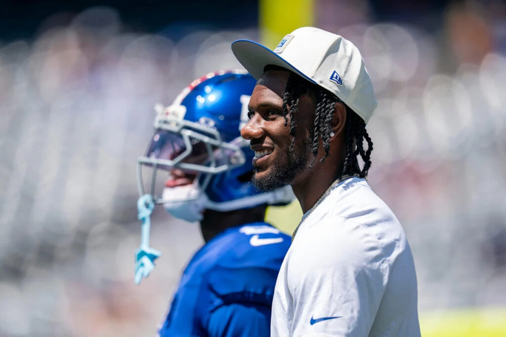 Malik Nabers participates in team drills for first time
