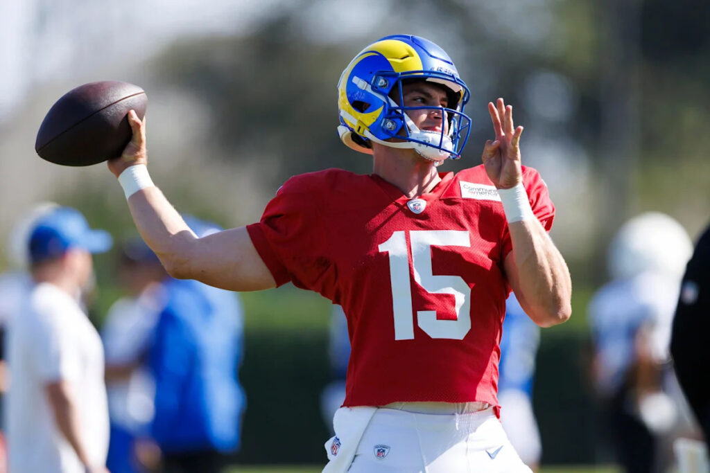 Ty Simpson is bothering Matthew Stafford, in all the right ways Ty Simpson is bothering Matthew Stafford, in all the right ways