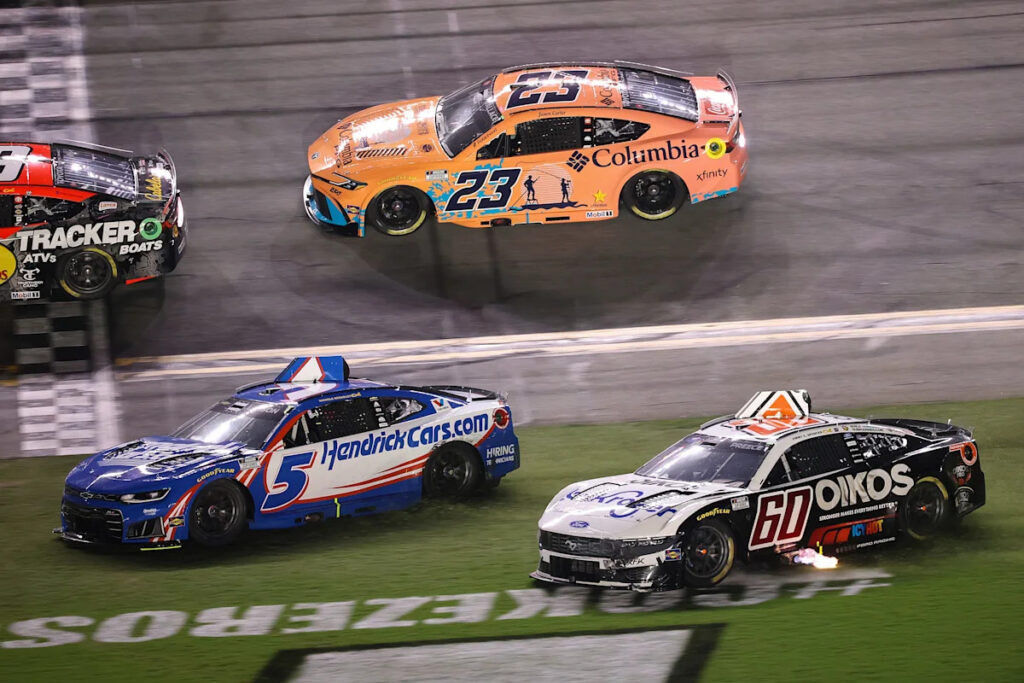Shane van Gisbergen wins NASCAR Daytona first stage in crazy finish