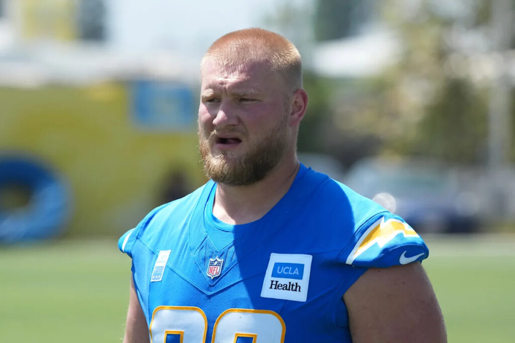 Chargers’ Tyler Biadasz carted off from practice with leg injury Chargers’ Tyler Biadasz carted off from practice with leg injury