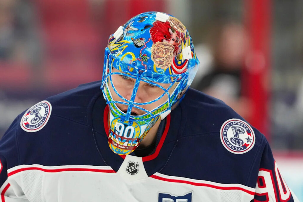 Who long is Elvis Merzlikins out? Blues Jackets goalie has shoulder surgery