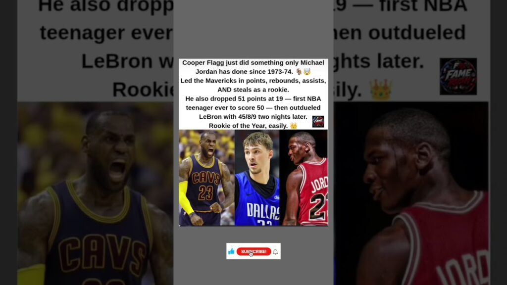 Cooper Flagg Makes NBA History #shorts #cooperflagg #lebronjames #michaeljordan