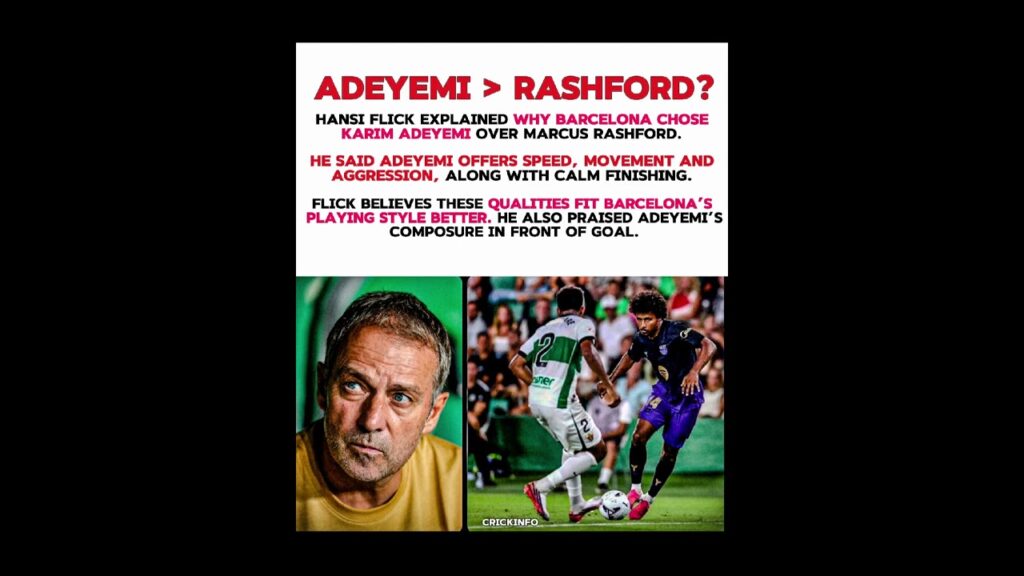 Hansi Flick Explains Why Barcelona Chose Karim Adeyemi Over Rashford!#shorts#karimadeyemi#hansiflick