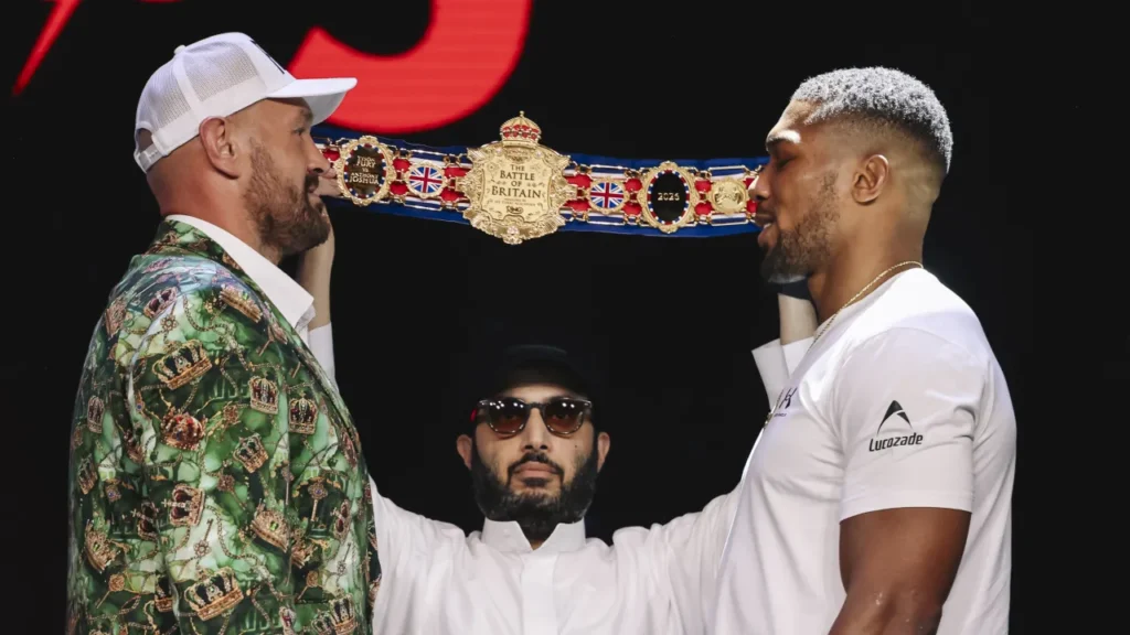 Fury and Joshua are best of enemies in friendly London launch Fury and Joshua are best of enemies in friendly London launch