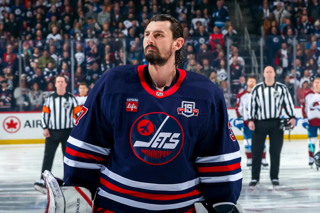 Jets suspend Connor Hellebuyck for ‘failure to report to training camp’ after trade request