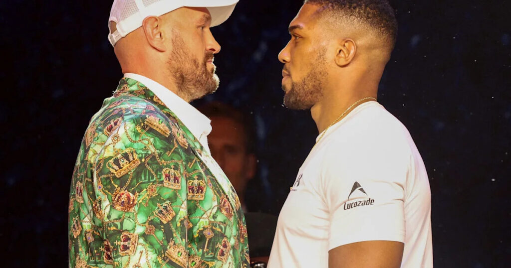Tyson Fury, Anthony Joshua go face-to-face for first time after rowdy kickoff press conference