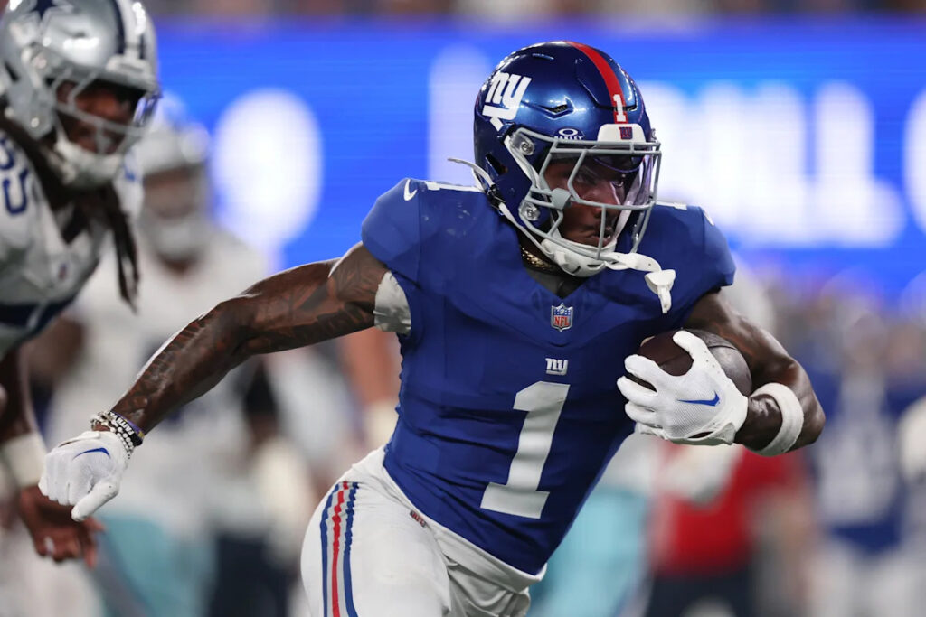 Malik Nabers says John Harbaugh tackled him to prove wideout could take a hit after knee surgery