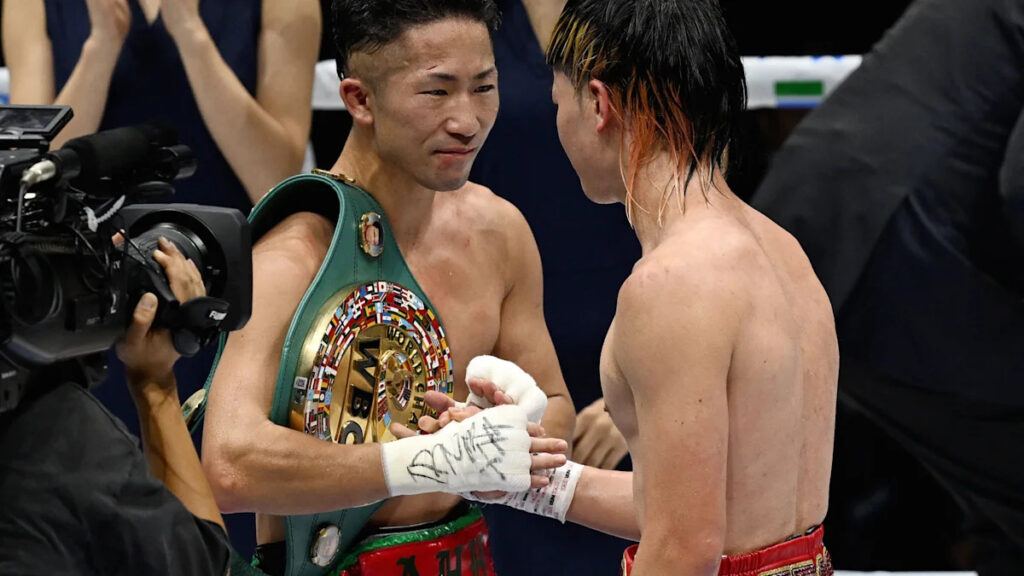 Takuma Inoue recovers from knockdown to repeat win over Tenshin Nasukawa in all-Japan world title fight Takuma Inoue recovers from knockdown to repeat win over Tenshin Nasukawa in all-Japan world title fight