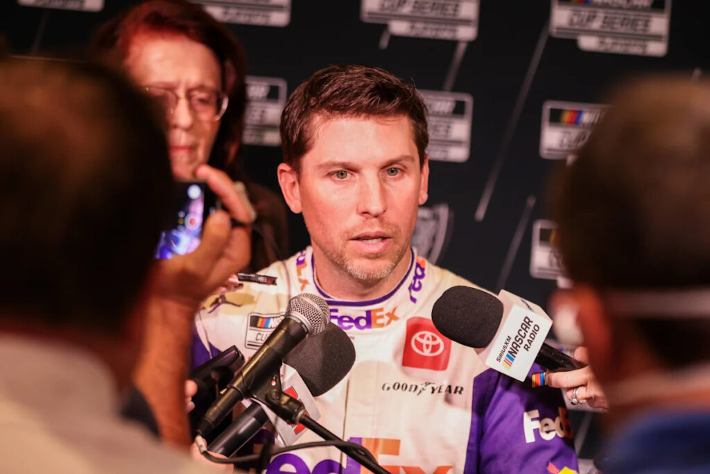“No Adults in the Room”- Denny Hamlin Questions Spire Motorsports’ Leadership and Organizational Direction Amid Carson Hocevar Fallout “No Adults in the Room”- Denny Hamlin Questions Spire Motorsports’ Leadership and Organizational Direction Amid Carson Hocevar Fallout