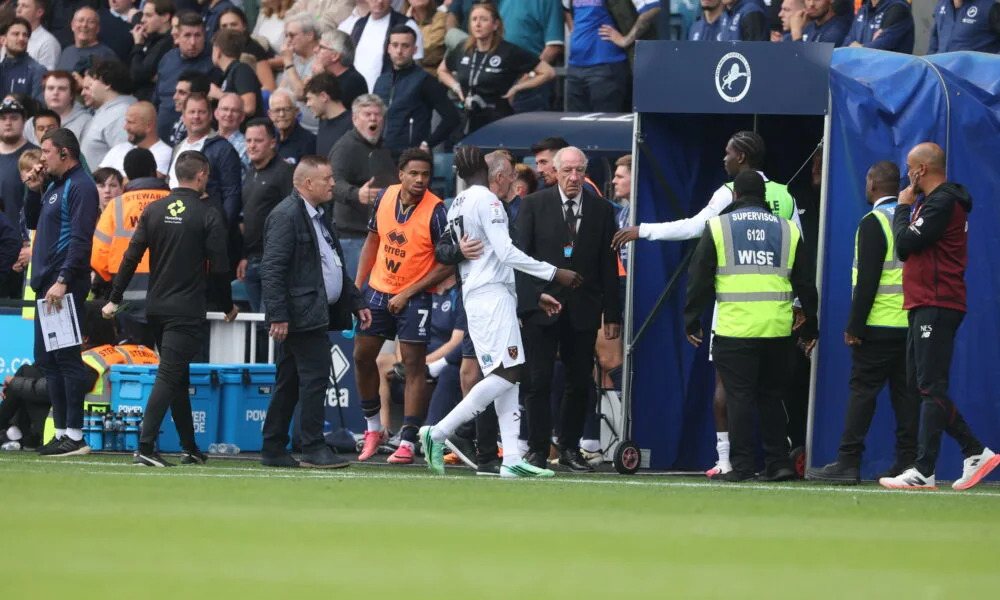 West Ham player accused of spitting at Millwall goalkeeper during heated derby clash West Ham player accused of spitting at Millwall goalkeeper during heated derby clash