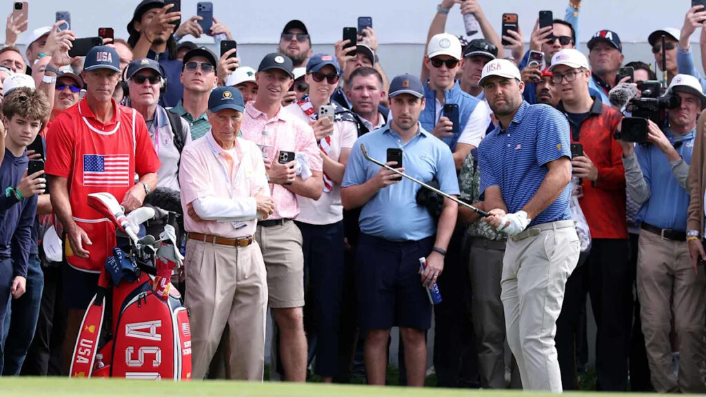 Scheffler, Burns avoid upset as U.S. takes early Presidents Cup lead