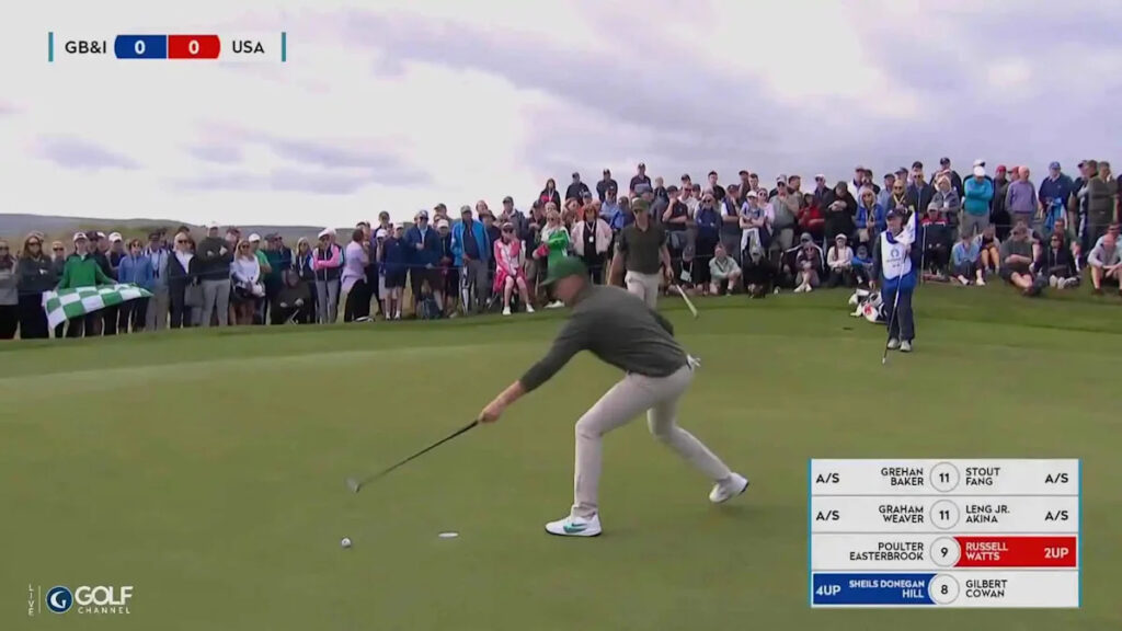 ‘Brainless of me’: Early scooped putt leads to Walker Cup rules drama