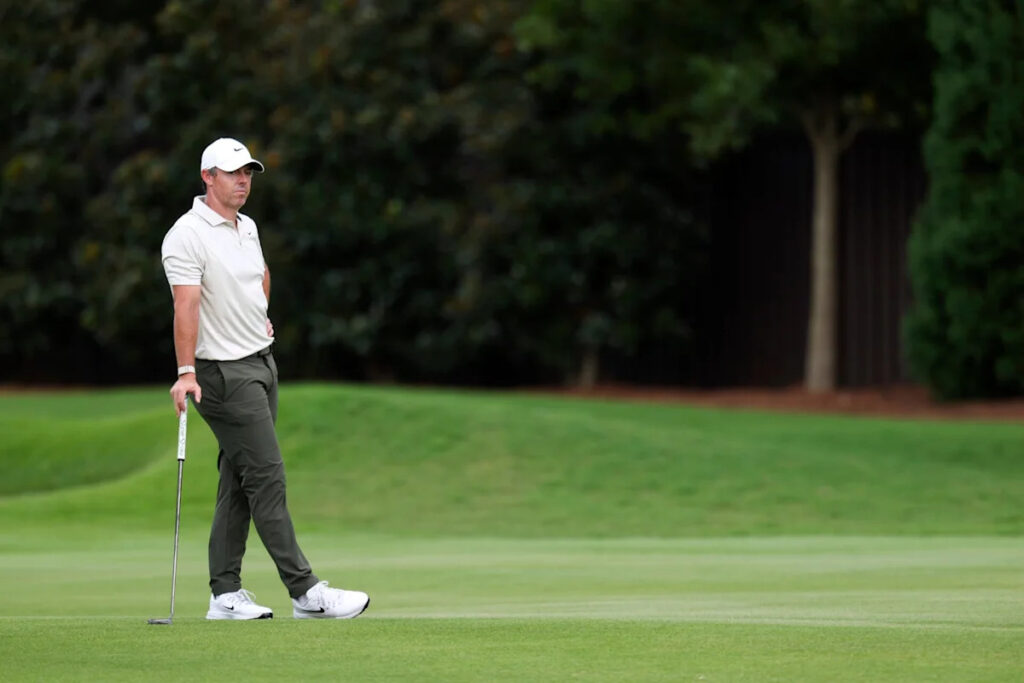 Rory McIlroy told what many fans want his next goal to be after looking ‘grumpy’ at the Tour Championship