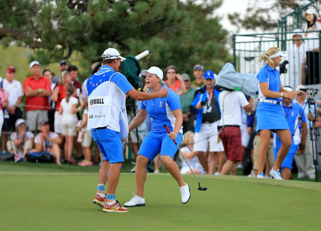She never won a major but is the only golfer to ever go 5-0 at a single Solheim Cup