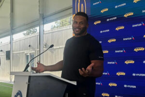 Aaron Donald won’t say if he’ll play in Rams’ opener against 49ers in Australia