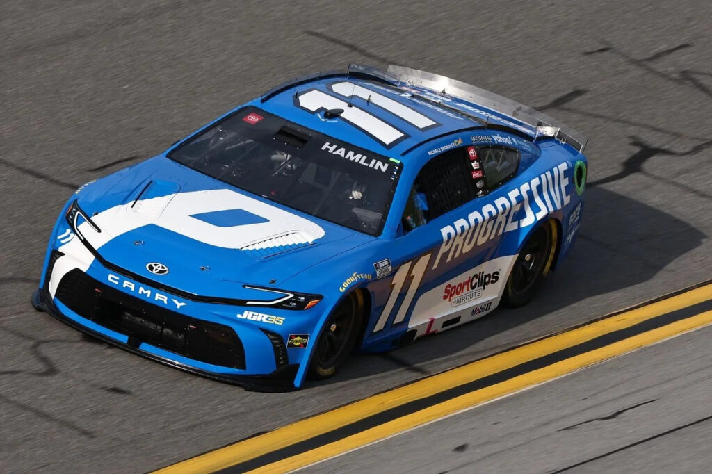 Denny Hamlin explains just how hard it was driving without a rear camera at Daytona