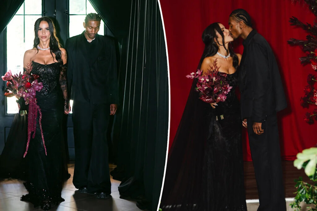 Kevin Porter Jr. gets married — with his wife trading bridal white for all black