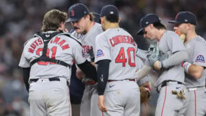 Red Sox manager Chad Tracy explains why he pulled Payton Tolle in Game 1 loss to Yankees