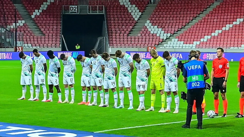 Ireland players make protest against Israel by lowering heads during national anthem Ireland players make protest against Israel by lowering heads during national anthem