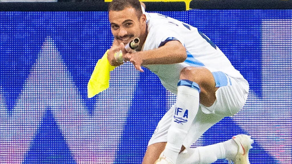 Israel striker sent off for gun celebration in Nations League defeat to Austria