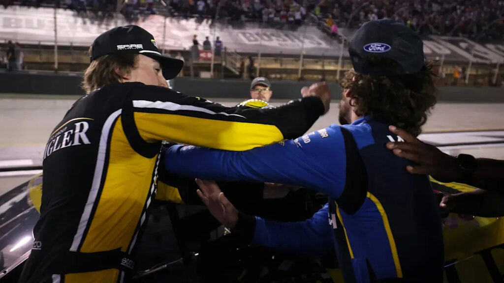 Ryan Blaney, Carson Hocevar fight after heated NASCAR incident at Bristol Ryan Blaney, Carson Hocevar fight after heated NASCAR incident at Bristol