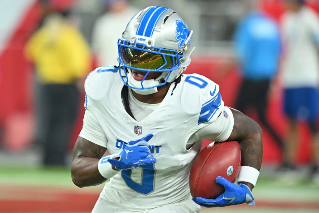 Jahmyr Gibbs tops 100 yards, scores in Week 2 loss