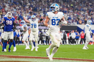 Buffalo struggles to cover Sam LaPorta on Thursday night